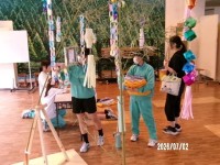 PTA・親父の会による飾り付け①