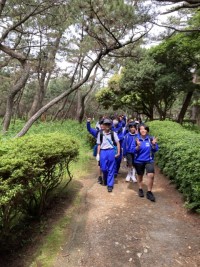 千本松原の中を散策しながら進みました。