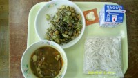 今日の給食：カレー南蛮